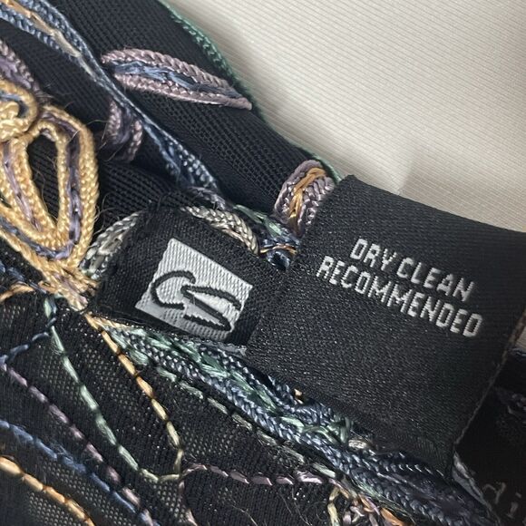 Y2K Women Full Zip Jacket XL Embroidered Floral Design Art to Wear Grunge Retro - Picture 6 of 10